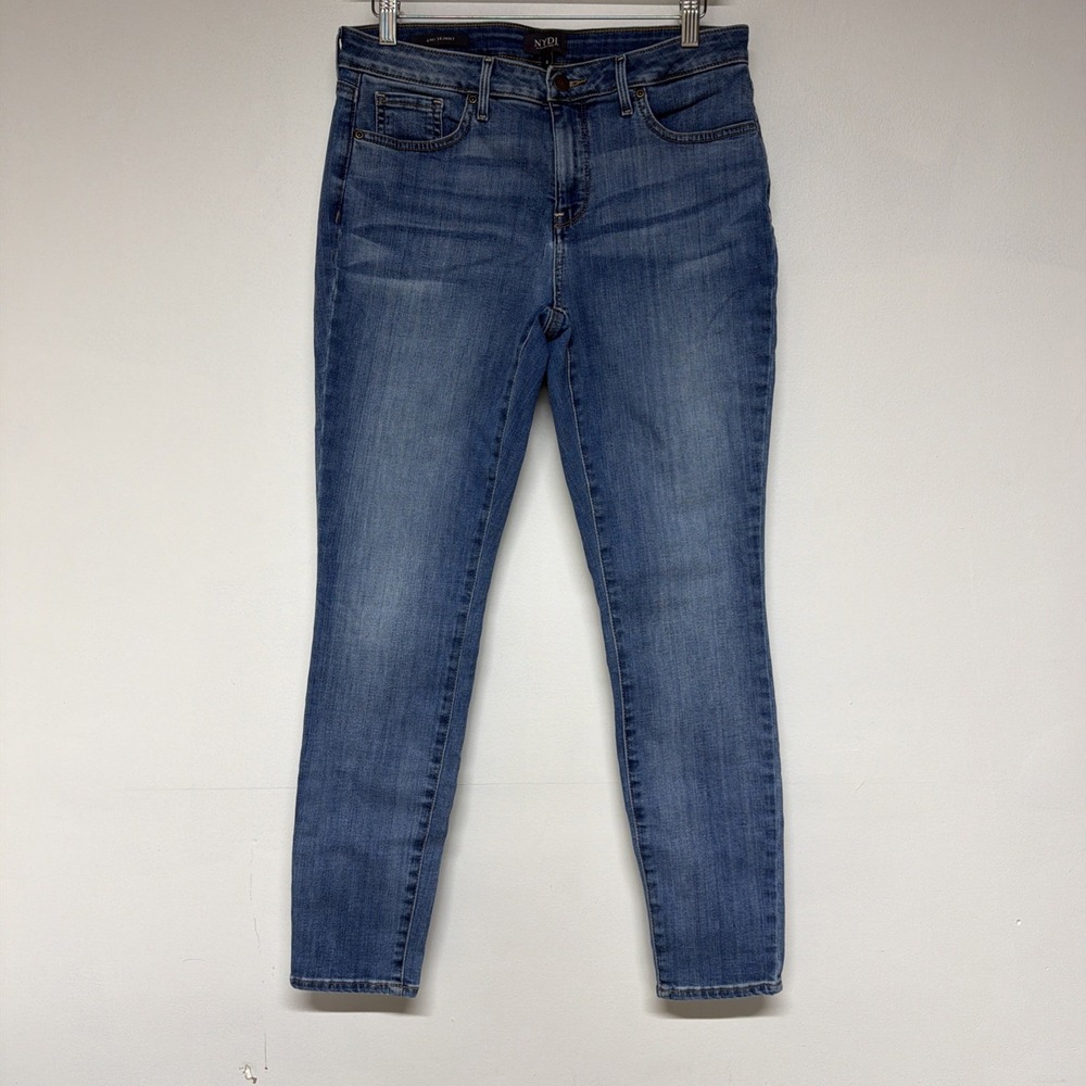 NYDJ Womens Jeans Size 8 Ami Skinny Lift Tuck Preppy Minimalist Casual Blue